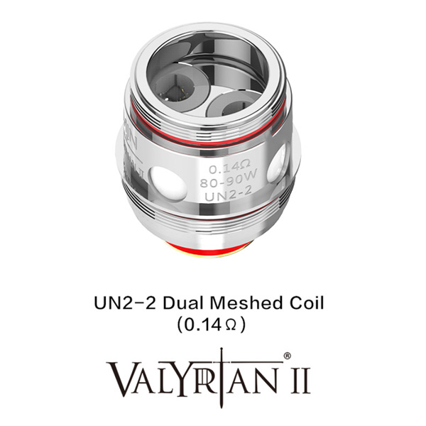 2x Uwell Valyrian 2 Dual Meshed Verdampferköpfe 0,14 Ohm