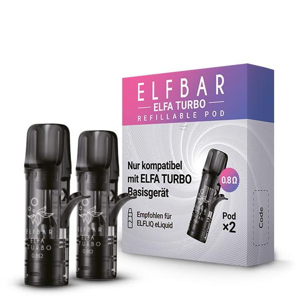 2x Elfbar ELFA TURBO Refillable Pods 2ml