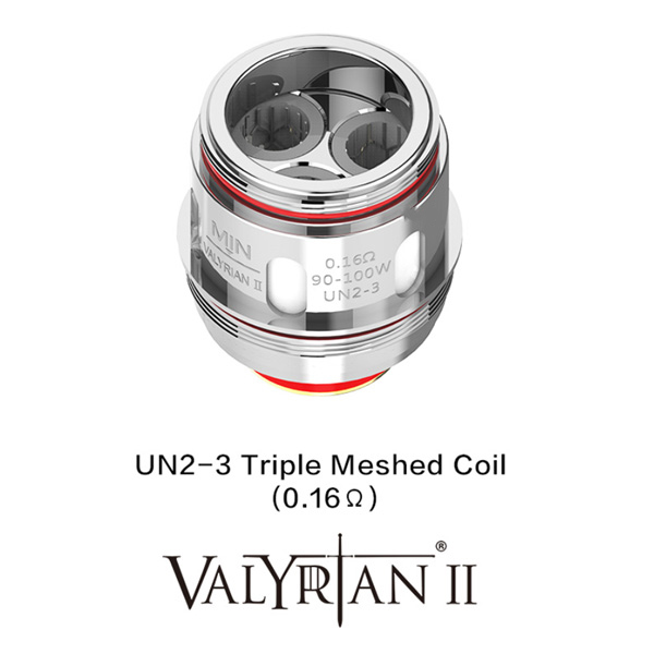 2x Uwell Valyrian 2 Triple Meshed Verdampferköpfe 0,16 Ohm