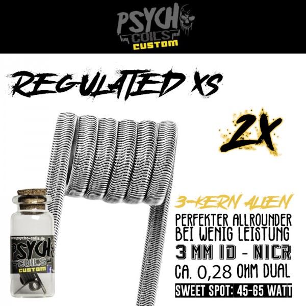 2x Psycho Coils Handmade Regulated XS 0,28 Ohm