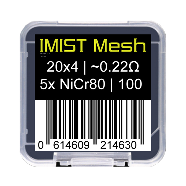 5x IMIST MTL Prebuilt Ni80 Mesh 100 Coil Wickeldraht 0.22 Ohm