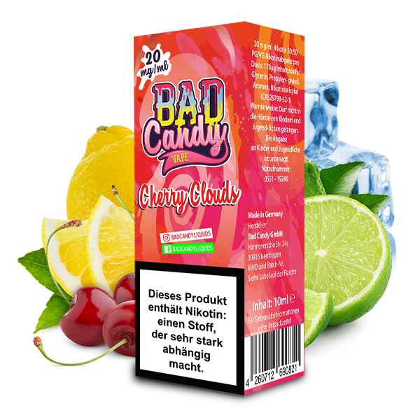 Bad Candy Cherry Clouds Nikotinsalz Liquid 10ml