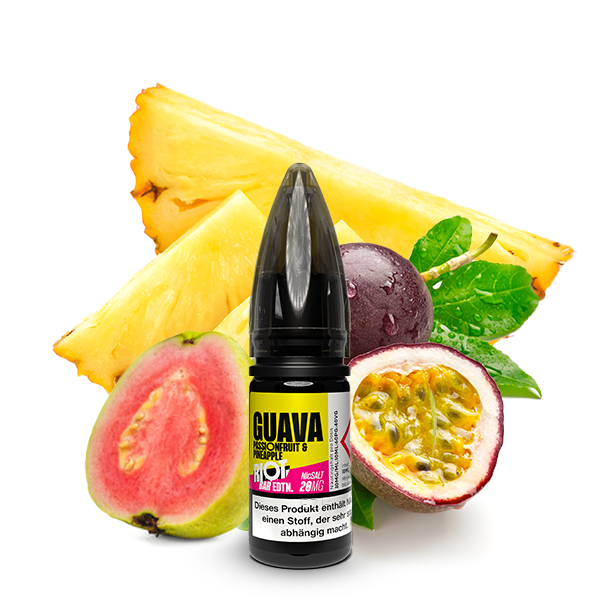 Riot Squad Bar Edition Guava, Passionfruit & Pineapple Nikotinsalz Liquid 10ml