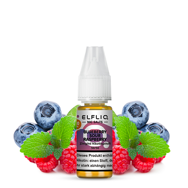 Elfbar Elfliq Blueberry Sour Raspberry Nikotinsalz Liquid 10ml