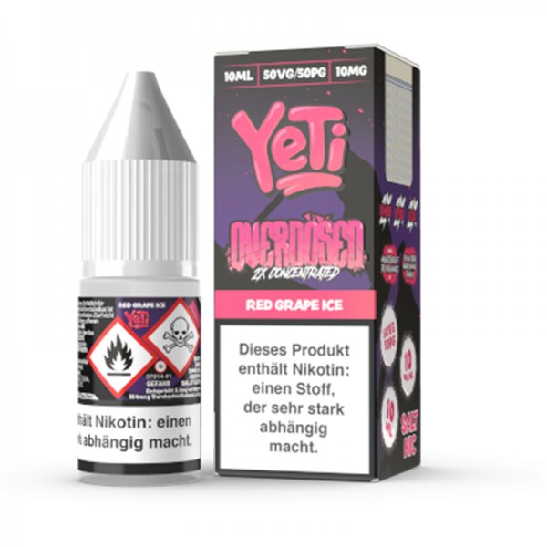 Yeti Red Grape Ice Overdosed Nikotinsalz Liquid 10ml