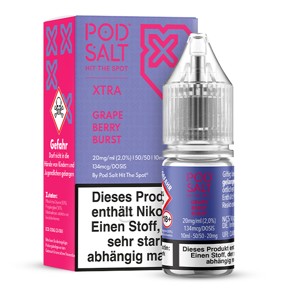 Pod Salt XTRA Grape Berry Burst Nikotinsalz Liquid 10ml