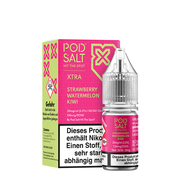 Pod Salt XTRA Strawberry Watermelon Kiwi Nikotinsalz Liquid 10ml