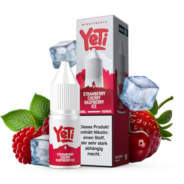 Yeti Summit Strawberry Cherry Raspberry Ice Overdosed Nikotinsalz Liquid 10ml