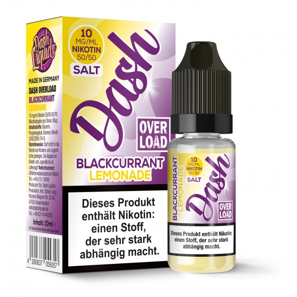 Dash Overload Blackcurrant Lemonade Nikotinsalz Liquid 10ml