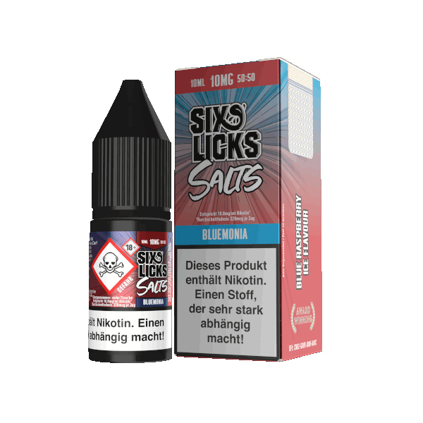 Sixs Licks Bluemonia Nikotinsalz Liquid 10ml