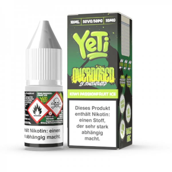 Yeti Kiwi Passionfruit Ice Overdosed Nikotinsalz Liquid 10ml