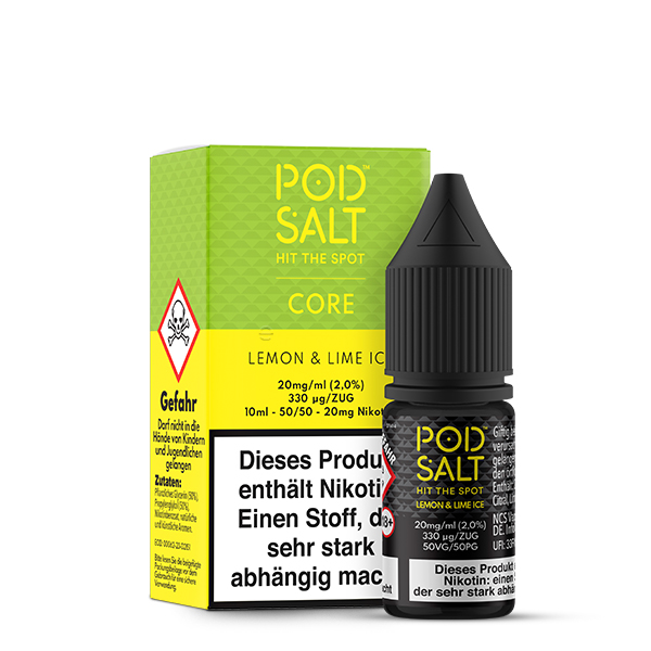 Pod Salt Core Lemon & Lime Ice Nikotinsalz Liquid 10ml