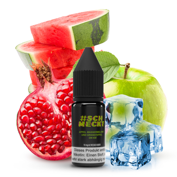 #SCHMECKT Apfel Wassermelone und Granatapfel on Ice Nikotinsalz Liquid 10ml