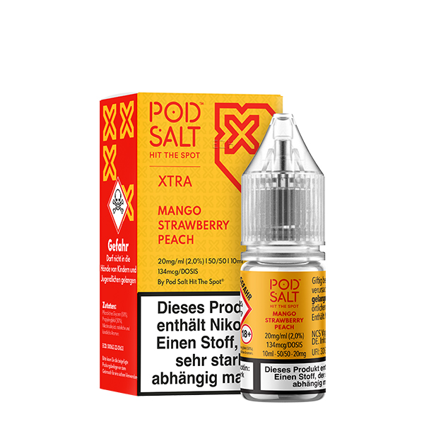 Pod Salt XTRA Mango Strawberry Peach Nikotinsalz Liquid 10ml