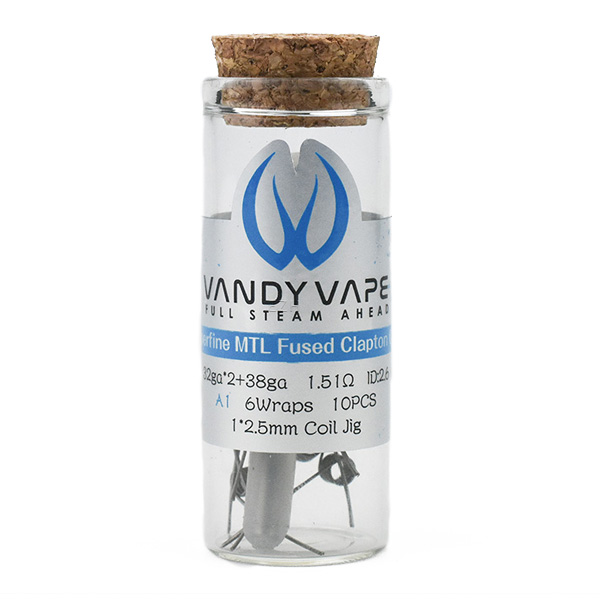 10x Vandy Vape Prebuilt A1 Superfine MTL Fused Clapton Coil 1.51 Ohm (32GAx2/38GA)