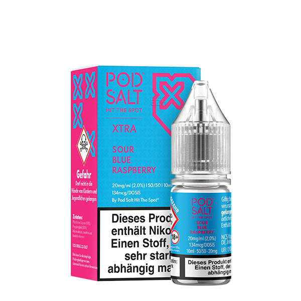 Pod Salt XTRA Sour Blue Raspberry Nikotinsalz Liquid 10ml