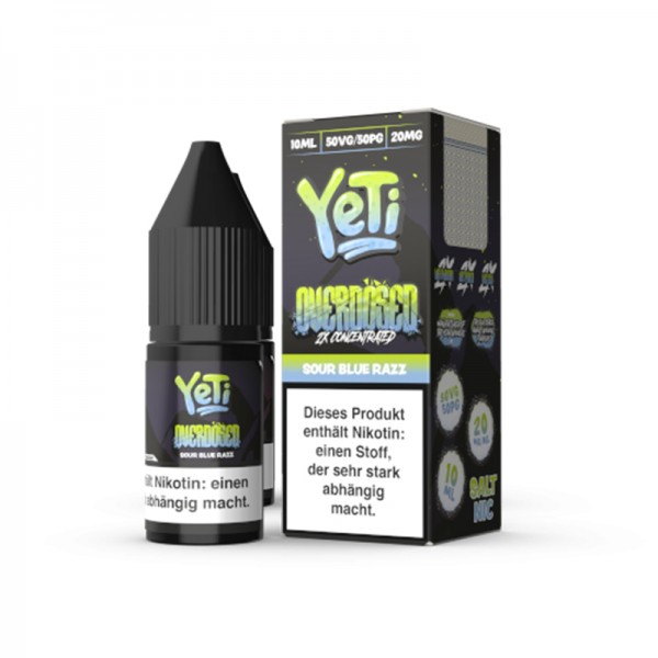 Yeti Sour Blue Razz Overdosed Nikotinsalz Liquid 10ml