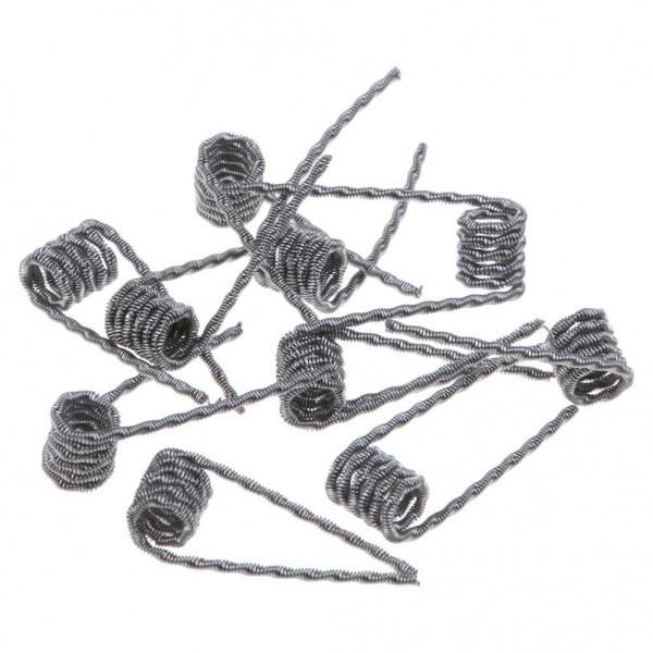 10x Fertig Wicklung Fused Clapton 0,45 Ohm (28GAx2)