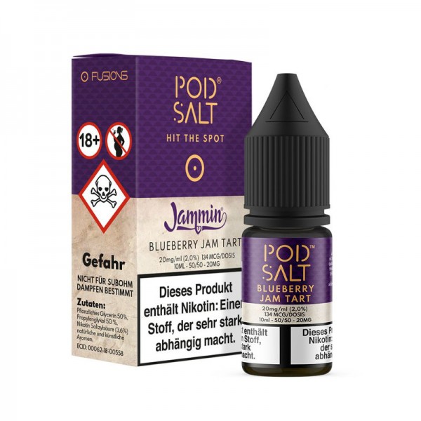 Pod Salt Fusions Blueberry Jam Tart Nikotinsalz Liquid 10ml