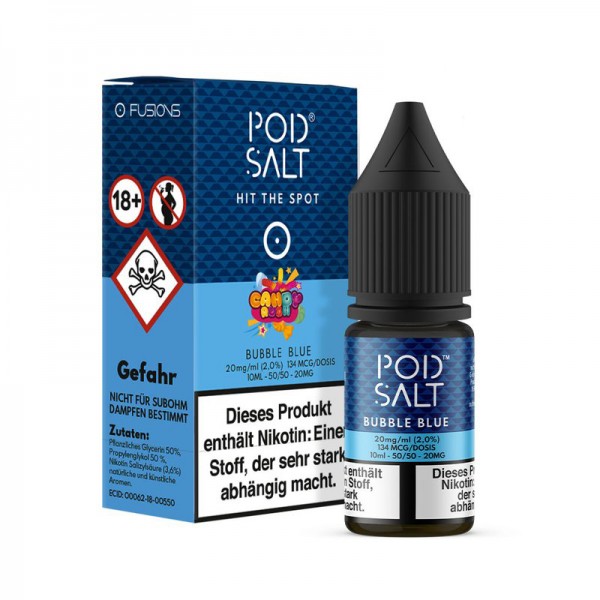 Pod Salt Fusions Bubble Blue Nikotinsalz Liquid 10ml