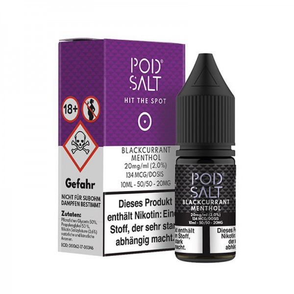 Pod Salt Blackcurrant Menthol Nikotinsalz Liquid 10ml