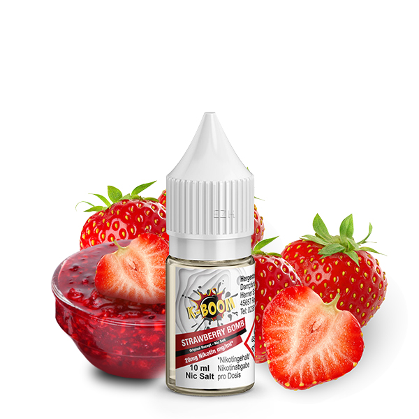 K-Boom Strawberry Bomb Original Rezept Nikotinsalz Liquid 10ml