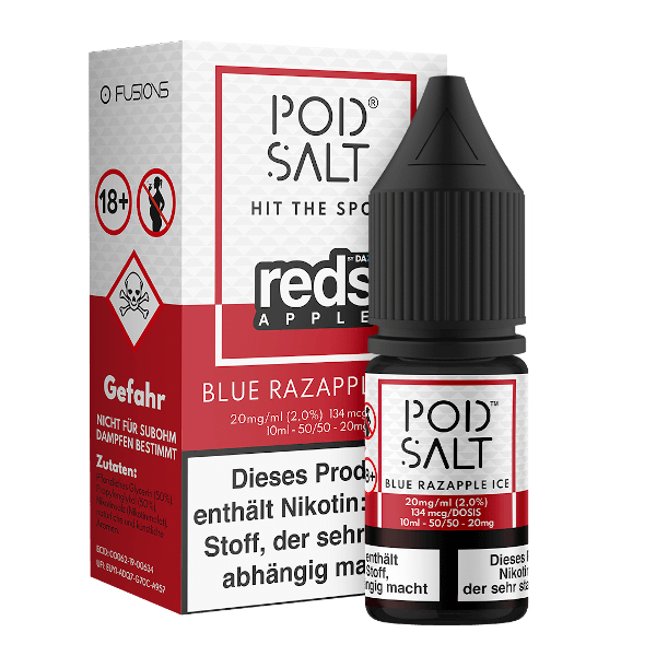 Pod Salt Fusions Reds Apple Blue Razapple Nikotinsalz Liquid 10ml