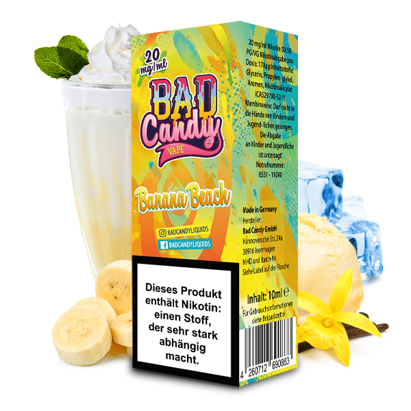 Bad Candy Banana Beach Nikotinsalz Liquid 10ml