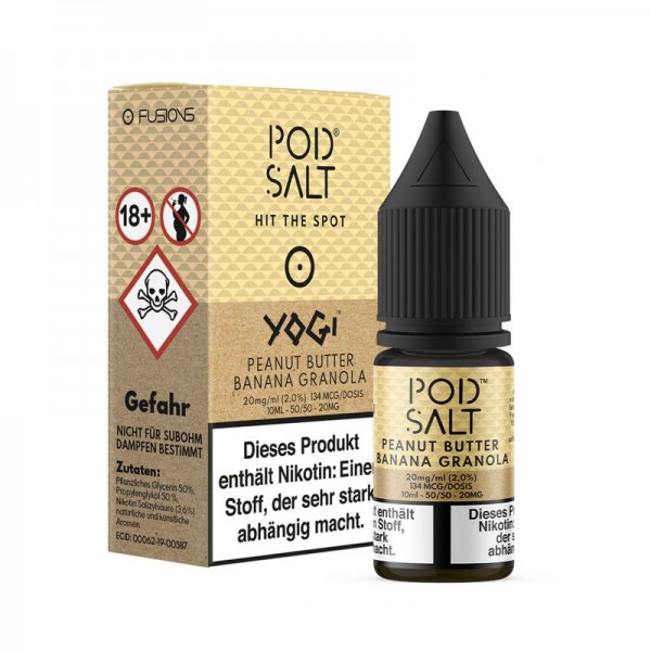 Pod Salt Fusions Peanut Butter Banana Granola Nikotinsalz Liquid 10ml